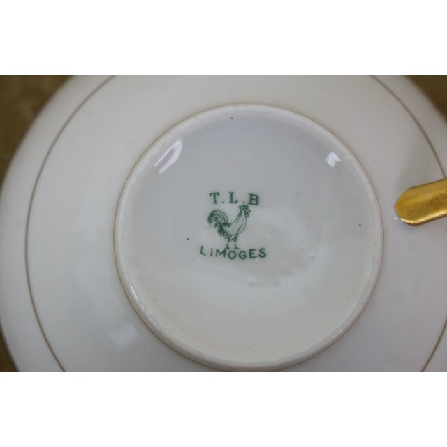 Antique TLB Limoges Touze Lemaître Frères & Blancher Tea Coffee Demitasse Plates - 22pcs For Sale - Image 11 of 15