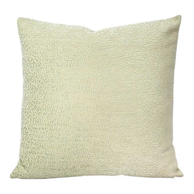 Contemporary Clarke & Clarke Cesare in Duckegg Pillow Cover For Sale