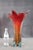 Orange Vintage Italian Red Tall Vase in Murano Art Glass, 1960s For Sale - Image 8 of 9