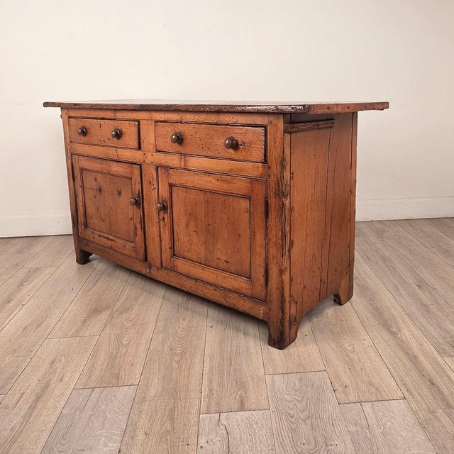 Farmhouse 19th Century English Rustic Pine Sideboard/Cabinet For Sale - Image 3 of 9