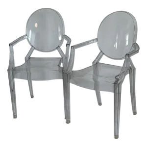 Pair Philippe Starck for Kartell Ghost Chairs - Set of 2