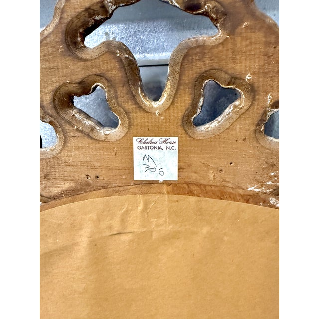 Wood Late 20th Century Chelsea House French Louis XVI Style Neoclassical Giltwood Oval Wall Mirror For Sale - Image 7 of 7