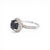 Contemporary 18k Gold Diamond Halo Sapphire Ring - Circa 2000, Size 7 For Sale - Image 6 of 7