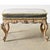 Italian, Baroque/Rococo period (18th century) footstool with the most elegant carvings across the apron and cabriole legs....