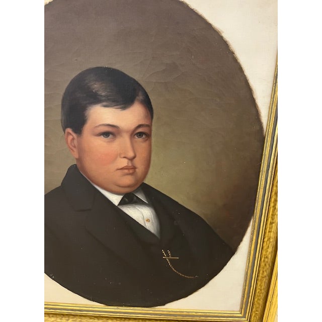 Early twentieth century oil painting portrait of a gentleman. This painting hung in my parents' dining room for many years...