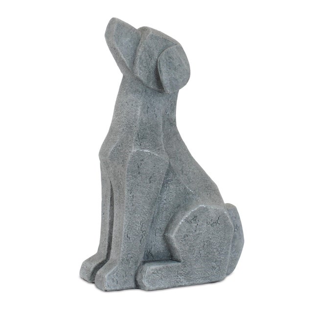 Contemporary Modern Sitting Dog and Cat Figurine (Set of 4) For Sale - Image 3 of 4