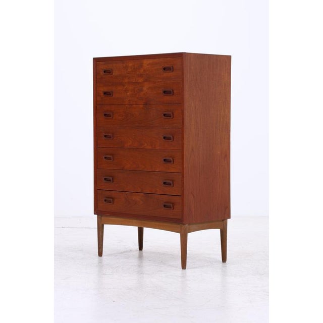 Vintage Teak Tallboy Chest of Drawers For Sale - Image 12 of 13