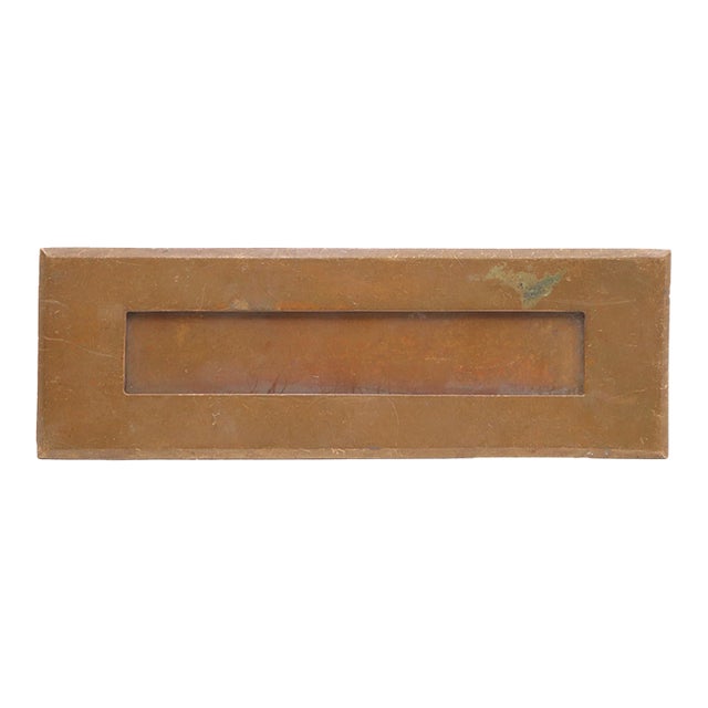 Vintage Brass Spring Loaded Mail Slot For Sale