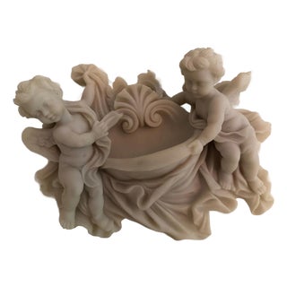 Vintage Gino Ruggeri Wall Mount Cherubs Holy Water Font Holder - Made in Italy For Sale