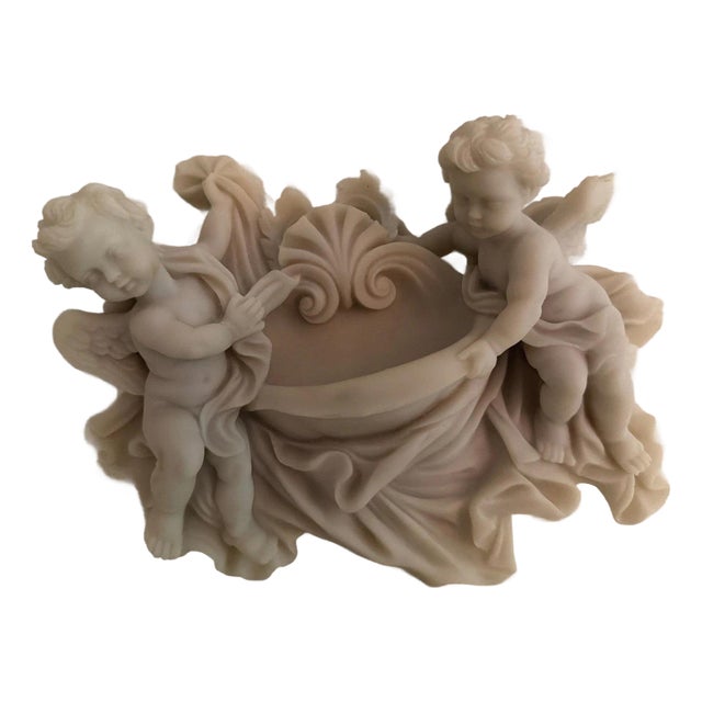 Vintage Gino Ruggeri Wall Mount Cherubs Holy Water Font Holder - Made in Italy For Sale