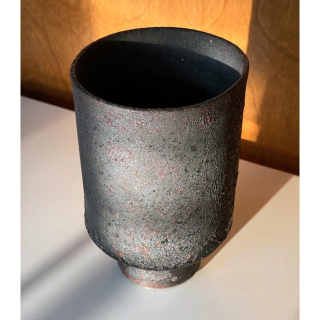 Ceramic Vase with Unique Glaze by Otto Natzler For Sale In Atlanta - Image 6 of 13