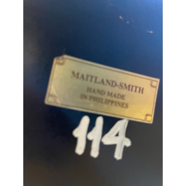 Chestnut 1980s Maitland Smith Library Table For Sale - Image 8 of 11