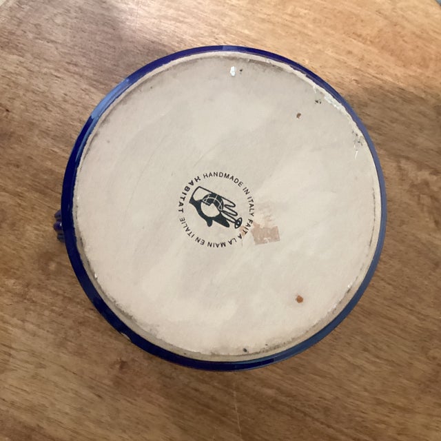 Blue Vintage Original Italian Ceramic Blue Glazed Wine Cooler Handmade by Habitat For Sale - Image 8 of 12