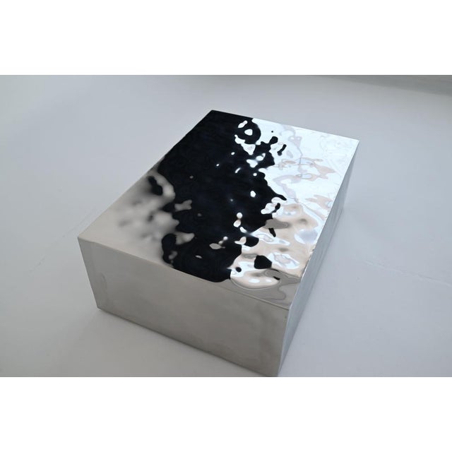 Sculptural Mirror-Polished Stainless Steel Coffee Table by Veliento For Sale - Image 10 of 14