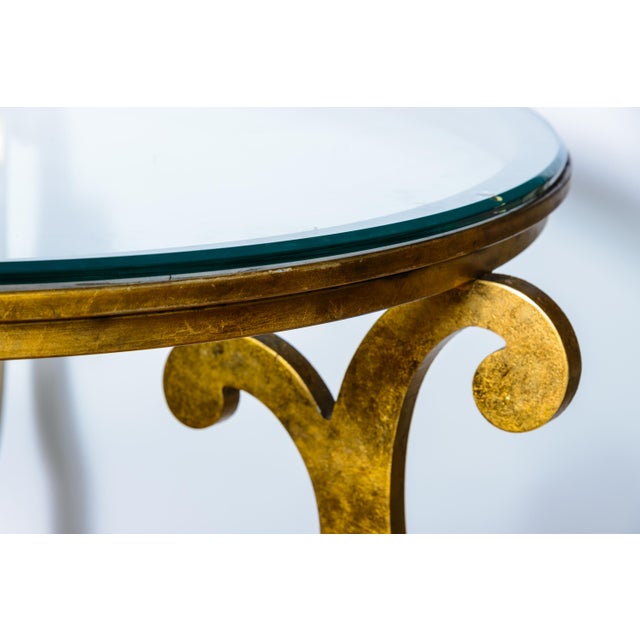 1960s Hollywood Regency Gilt Center Table, Two Tier Glass Top For Sale - Image 5 of 13