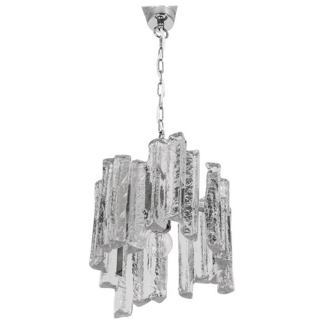 Small Murano Ice Glass Pendant Light, Germany, 1970s For Sale - Image 10 of 10