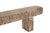 Handcrafted from solid teakwood, this Indian Carved Front Rustic Teakwood Bench features a boldly carved apron adorned...