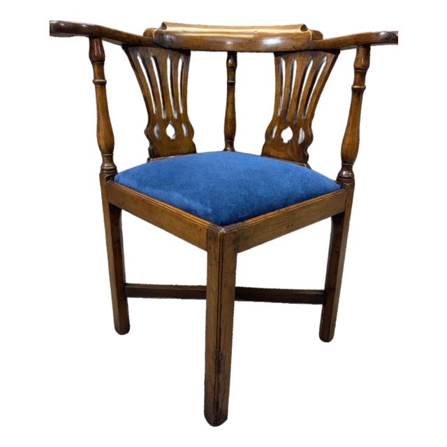 English George III Style Fruitwood Corner Chair, Circa 1800 For Sale