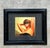 Contemporary Vintage Masked Lady Oil Print in Black Frame For Sale - Image 3 of 14