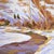 This oil painting captures a serene landscape where a winding stream meanders through a snow-dusted terrain, flanked by...
