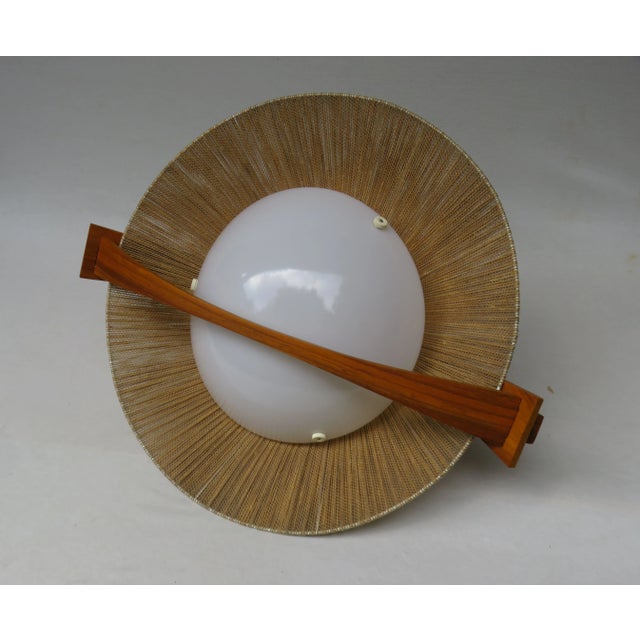 German Teak and Acrylic Glass Ceiling Lamp from Temde, 1960s For Sale - Image 9 of 18