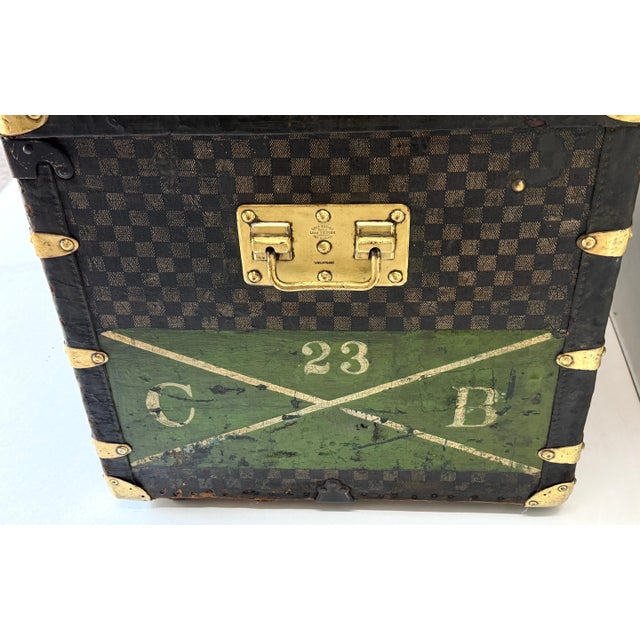 Rare Early Louis Vuitton Damier Steamer Trunk with Ballantine Family Provenance For Sale - Image 18 of 18