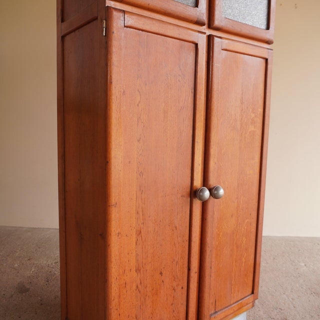 Oak and Steel Cabinet For Sale - Image 3 of 18