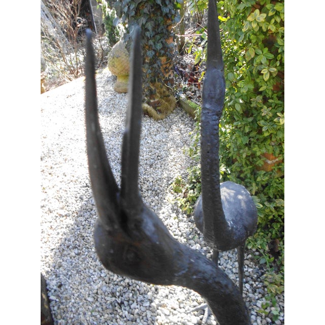 Vintage Bronze Cranes, 1970s, Set of 3 For Sale - Image 4 of 18