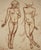 Fritz Uphoff, Two Female Nudes, 1930, Red Chalk Drawing For Sale