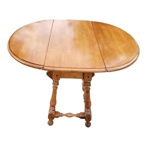 Mid-Century Ethan Allen American Classical Maple Drop Leaf Side Table