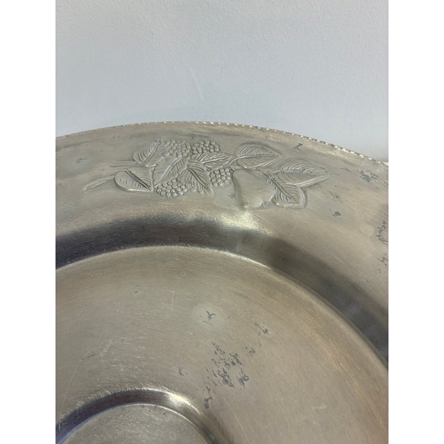 Vintage Everlast Hand-Wrought Aluminum Pedestal Lazy Susan For Sale In Oklahoma City - Image 6 of 10