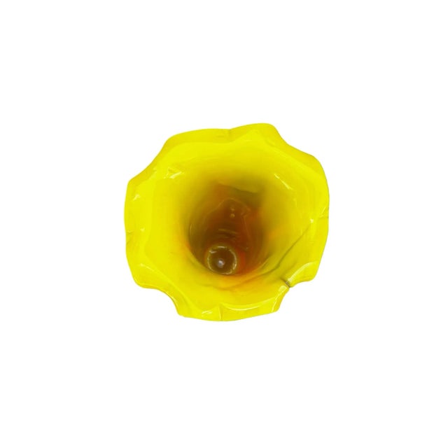 Red Murano Colorful Cased Floral Studio Art Glass Vase For Sale - Image 8 of 9