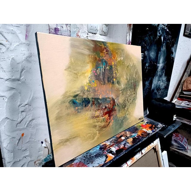 Blue Ovidiu Kloska, Residual Quiet, Acrylic on Canvas For Sale - Image 8 of 9