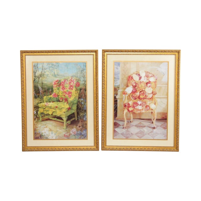 Early 21st Century 'Hollyhock' & 'Travertine Tulips' Art Prints by Timothy Martin - Set of 2 For Sale - Image 13 of 13