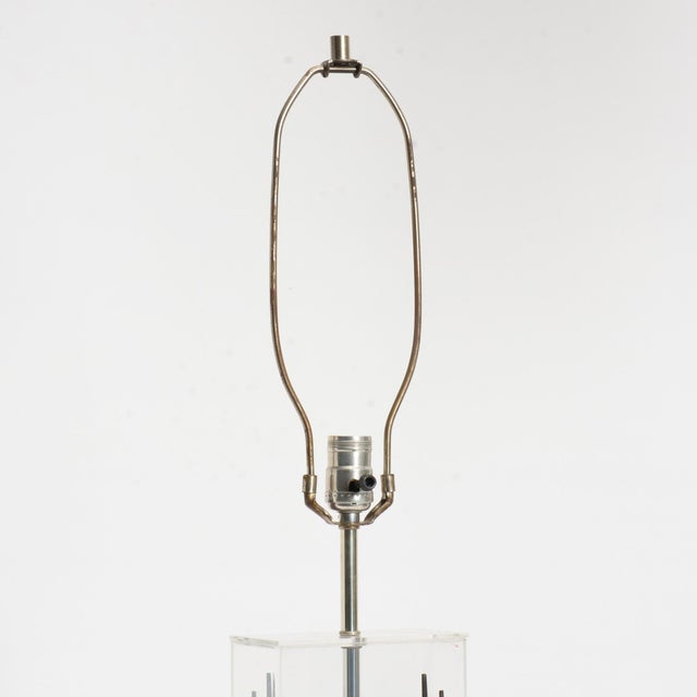 Brutalist 1967 Brutalist Laurel Nail & Lucite Table Lamp For Sale - Image 3 of 6