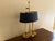 Mid 20th Century Brass Bouillotte Lamp With Adjustable Black Tole Shade For Sale In South Bend - Image 6 of 16