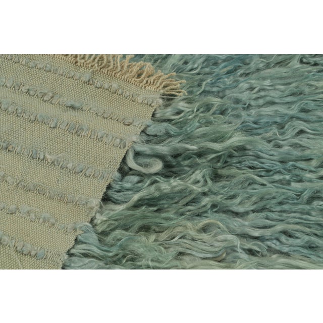 Textile Vintage Tulu Rug in Blue, With Green Accents, From Rug & Kilim For Sale - Image 7 of 7