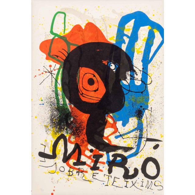 Joan Miro (Spanish, Spanish, 1893-1983), "Sobreteixims Exhibition", Lithograph in Colors, circa 1973, numbered edition...