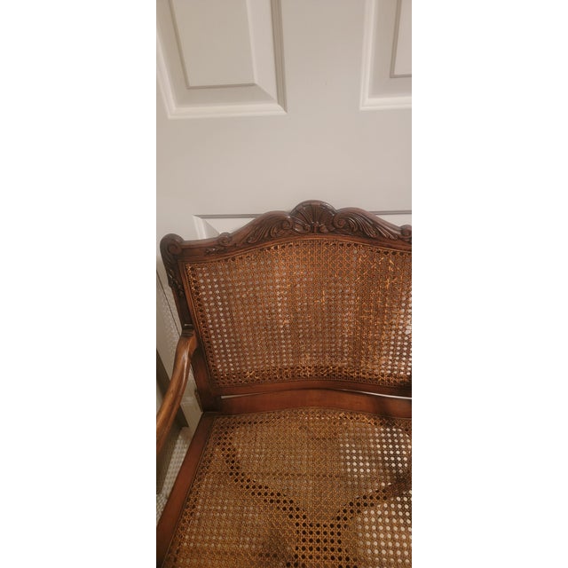 Pair of Antique French Louis XV Style Carved Armchairs For Sale - Image 4 of 18