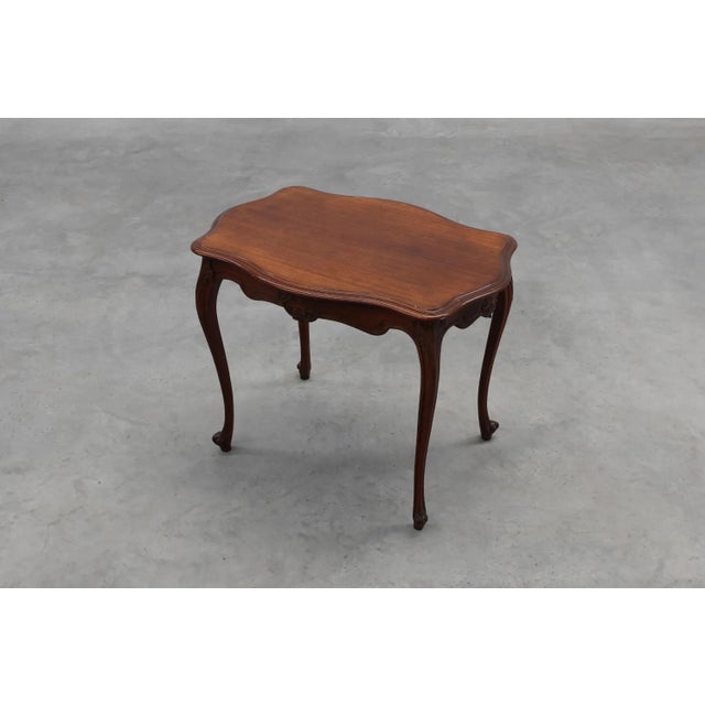Antique Louis XV Carved Side Table, France, 1900s For Sale - Image 6 of 13