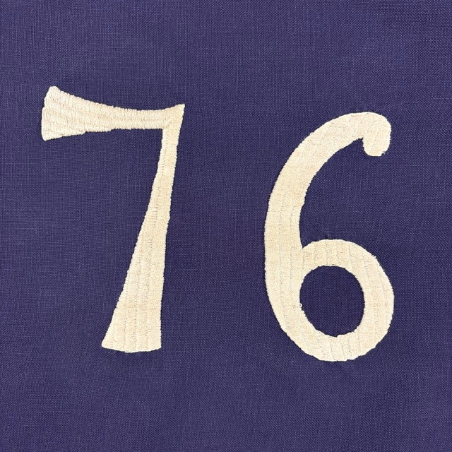 Vintage Cotton Embroidered Bennington 76 American Flag For Sale - Image 4 of 7