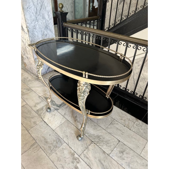 1970s Hollywood Regency Serving Trolley For Sale - Image 10 of 12
