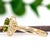 2020s 14k Yellow Gold Peridot & Diamond Ring | 8mm Round Peridot Gemstone Ring, Size 6.75 For Sale - Image 5 of 7
