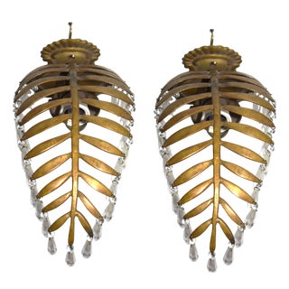 Antique Wall Lamps by Josef Hoffmann for Bakalowits, 1890s, Set of 2 For Sale