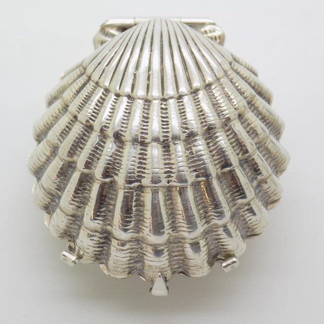 Vintage Italian Handmade Silver Shell Shaped Box, 1970s For Sale - Image 14 of 14