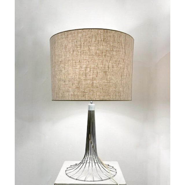 Mid-Century Modern Space Age Chrome Lamp, 1970s For Sale - Image 3 of 6