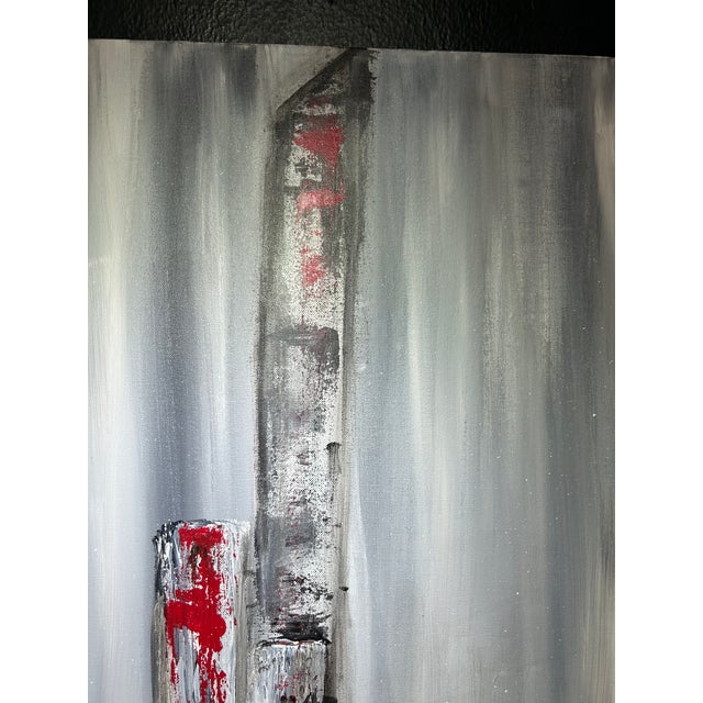 Gray 2026 Cityscape Acrylic on Canvas by RacquelJ For Sale - Image 8 of 10