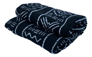 African Black and White Mud Cloth Textile Mali
