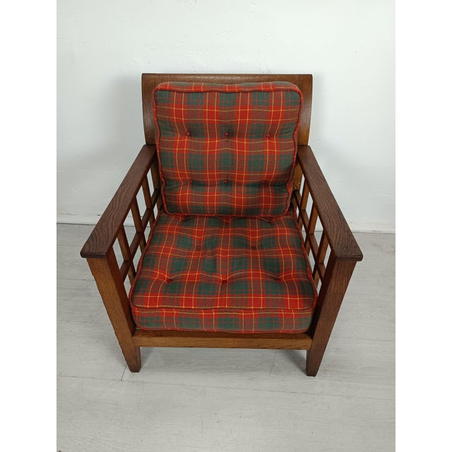 Mid-Century Modern Vintage Oak Reconstruction Chair by René Gabriel, 1950s For Sale - Image 3 of 14