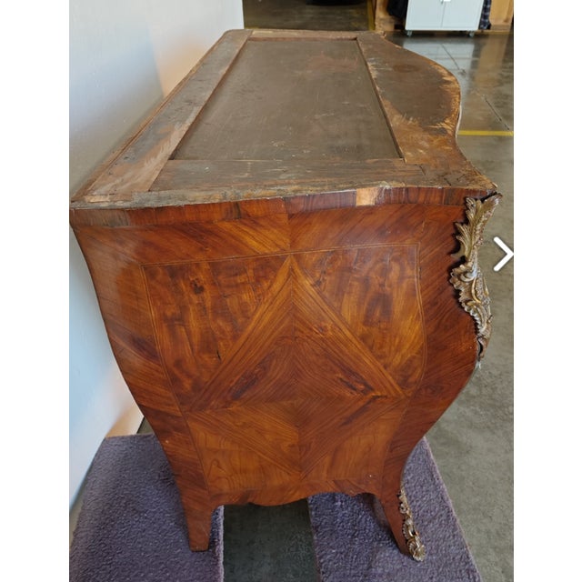 French Country Mid 18th Century Louis XV Serpentine Commode - French Walnut For Sale - Image 3 of 5